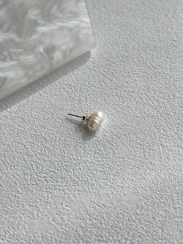 日常配搭天然淡水珍珠925純銀耳釘一圖一物