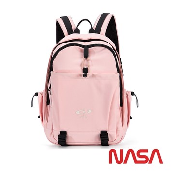 【NASA SPACE】Recycle環保尼龍潮流雙肩後背包 - 星雲粉 NA20014