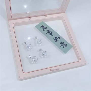 足銀s990星月吊墜女百搭精致靈動銀鑲鋯石項墜小眾款純銀項鏈墜子