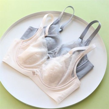 輕奢軟鋼圈內衣女薄杯聚攏防下垂收副乳蕾絲無痕調整型文胸透氣夏