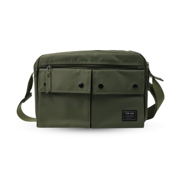 【YUN JOIN】EMBER 經典斜背包 L 大款-軍綠色   通勤 學生 A4可放 資料夾