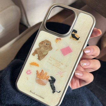 ✨iphone手機殼✨復古狗狗水凝殼適用iPhone17promax蘋果17PRO/16手機殼15/14Pro13