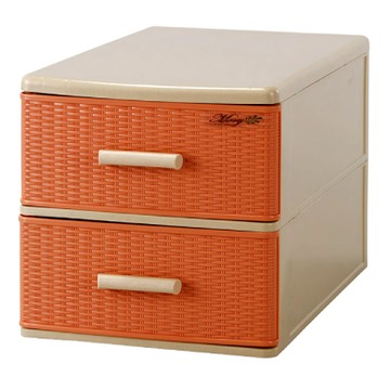 藤木 302收納盒  橘色  1個