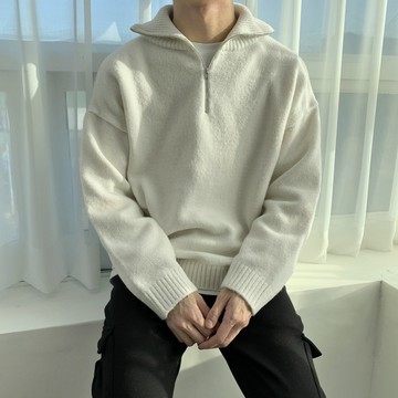 正韓Marni寬鬆半拉鍊極地針織上衣 6色 YUPPIE 預購商品 1011