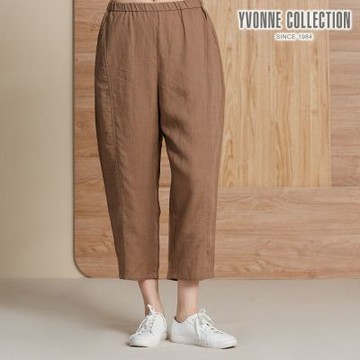 YVONNE 以旺傢飾  天絲麻八分褲-可可棕（M/L）