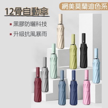 現貨 十二骨自動傘 十骨反向自動傘 晴雨傘 遮陽傘 自動摺疊傘 反向摺疊傘 收納傘