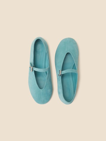 Daily V-cut Leather Mary Jane Flats [GREEN] (DA1DS25001MIN)