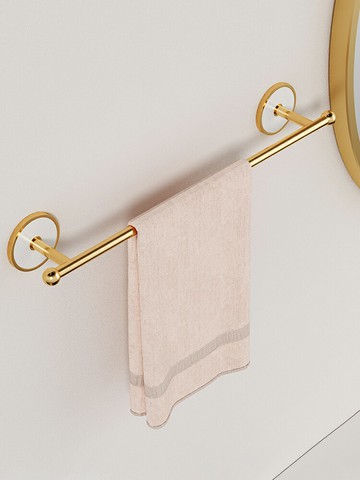 毛巾架免打孔衛生間廁所毛巾掛架壁掛式不銹鋼浴室毛巾架創意輕奢