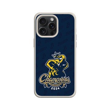 iPhone 15 Pro Max SolidX 貝殼灰 - 職棒-中信兄弟 Brothers - 2024總冠軍紀念款-王者之象(鋼鐵藍)