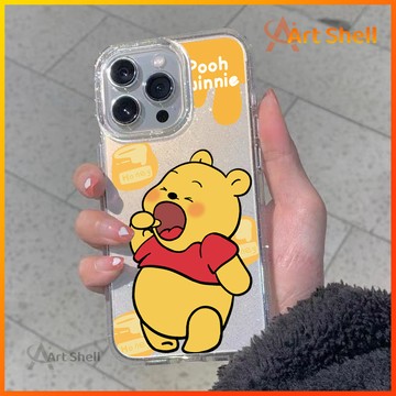 iPhone手機殼 蘋果16promax 维尼熊 iPhone 15pro 12 13 14 11 防摔防刮保護套 7p