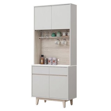 文創集 杜蘭可2.7尺岩板高餐櫃組合-81x41x199-cm免組
