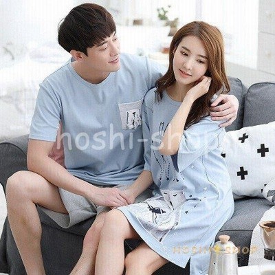 カップル ペア パジャマ 夏 カップル パジャマ パジャマ お揃い 夏 パジャマ レディース かわいい パジャマ メンズ 大きいサイズ ペアパジャマ 半袖 通販 Lineポイント最大get Lineショッピング
