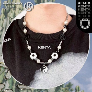 質感爆表！太極八卦項鍊 男生項鍊 拼接設計 鋼鈦材質 明星同款 Vibe風 潮流單品  KENTA