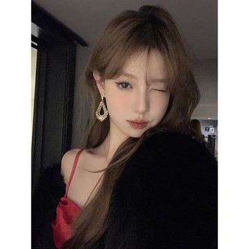 【蜜桃茶】千金party~閃鋯金色鏤空耳環女高級感輕奢貴氣夸張耳飾