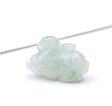 【馬上有錢】冰種飄花翡翠唐馬項鍊 | 天然緬甸玉翡翠A貨 | 送禮
