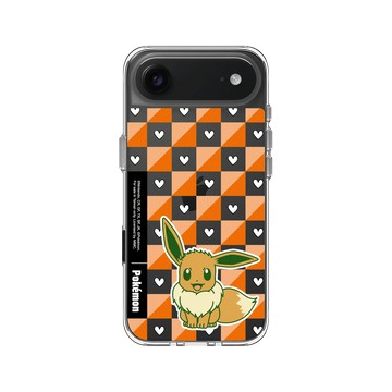 iPhone Air Clear Case（相機按鈕） 透明 - 寶可夢 Pokemon - 多彩系列-伊布格紋