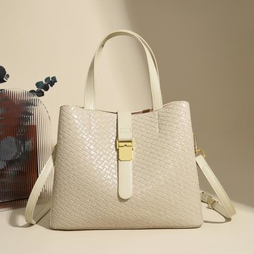 跨境水桶包包女新款大容量手提編織包韓版手拎通勤包百搭斜挎女包