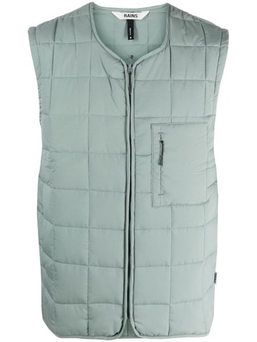 Rains - Liner V-neck quilted gilet - men - Polyester/Nylon - XS - Green