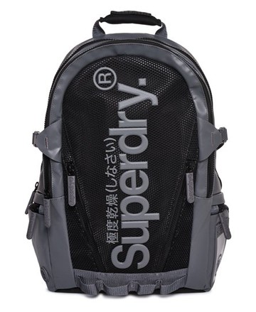 Superdry Men's Men's Mesh Tarp Backpack Dark Grey / Dark Grey/Black - Size: 1SIZE