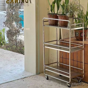 【宅配免運】 不銹鋼廚房移動置物架落地多層超窄收納小推車客廳陽臺帶輪整理架 不鏽鋼層架 烤箱置物架 置物架 耐重置物架