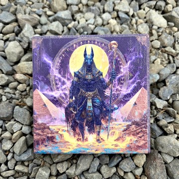 阿努比斯神-晶雕吸水陶瓷杯墊