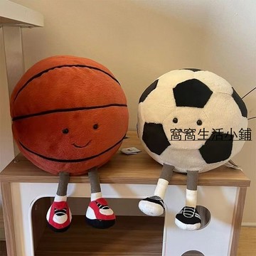 可愛娃娃 送禮娃娃 【1.7萬人收藏】同款足球玩偶趣味可愛寶寶安撫布娃娃創意毛絨公仔解壓玩具
