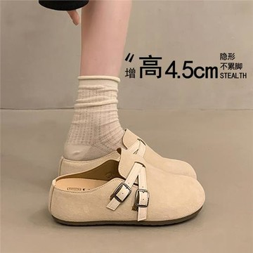 女鞋內增高厚底勃肯鞋女2026新款春季外穿包頭半拖鞋爆款度假涼拖