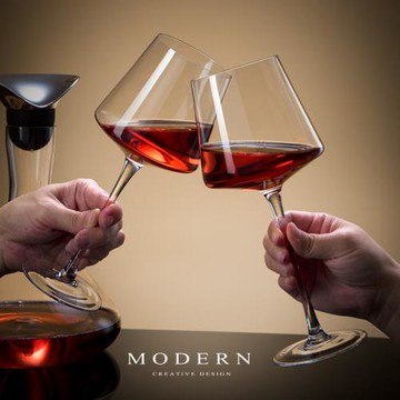 摩登MODERN輕奢高級感紅酒杯高腳好看的浪漫一對葡萄酒杯喬遷禮品