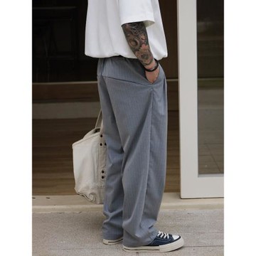 (免運)Gnomes lab 25SS 定番結構通勤輕量化TR混紡條紋西褲