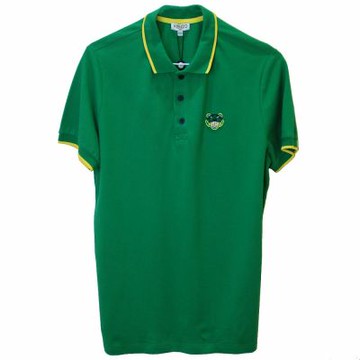 KENZO 經典迷你老虎頭LOGO撞色滾邊 POLO 衫(翠綠色)