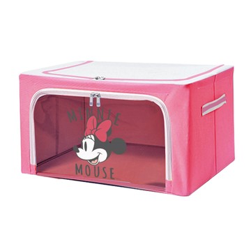 【Disney 迪士尼】牛津布收納箱-粉色/米妮 （22L） （20*29*39cm）_廠商直送