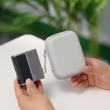 適用于CUKTECH酷態科15號充電寶收納包便攜保護套防震防摔防磕碰皮質防水戶外旅行通勤多用途合一