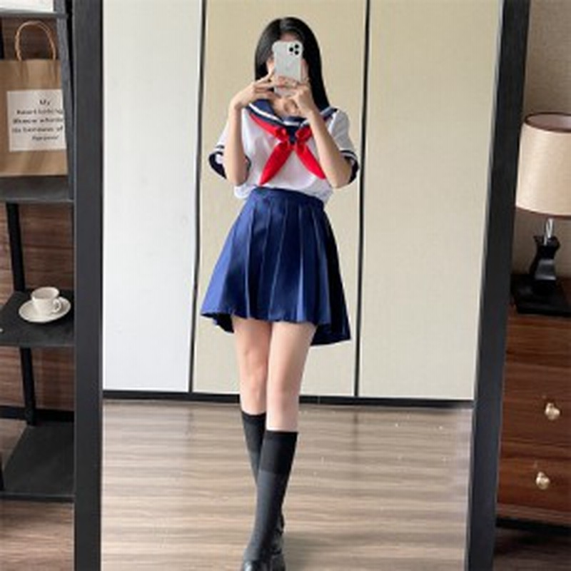 コスプレ セーラー服 マリン 水兵 海兵 ミニスカート 制服 女子高生 ブレザー ハロウィン ネクタイ付き コスチューム 衣装 仮装 セーラー 通販 Lineポイント最大10 0 Get Lineショッピング