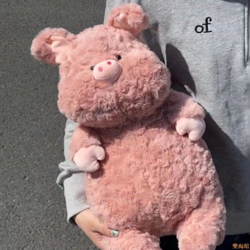 可愛慵懶豬毛絨玩具公仔豬豬玩偶小豬娃娃超軟睡覺抱枕生日禮物女