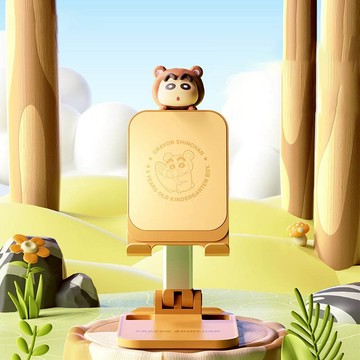 【遊戲家】蠟筆小新 森林小熊 可愛 卡通  手機支架 桌面摺疊手機支架  UG 送隨機精美贈品 G2