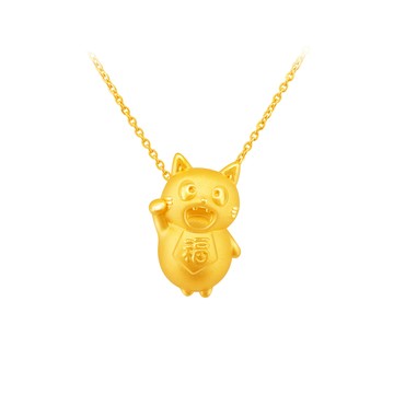 Jove gold JoveGold漾金飾 福氣搜可史黃金墜子 送項鍊