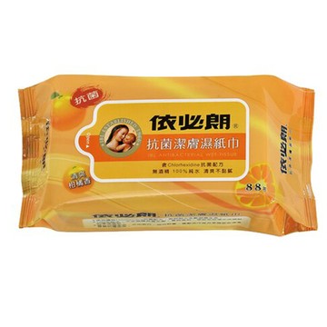 依必朗 抗菌 超柔潔膚濕紙巾-清爽柑橘香 88抽/包【康鄰超市】