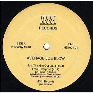 AVERAGE JOE BLOW Just Thinking Out Loud   Free Enterprise (Untitled EP) EP US 1992年リリース