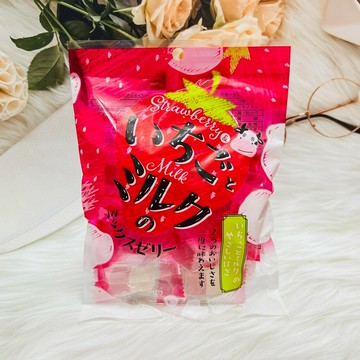 日本 豐榮 草莓牛奶風味 雙色軟糖 90g 草莓軟糖