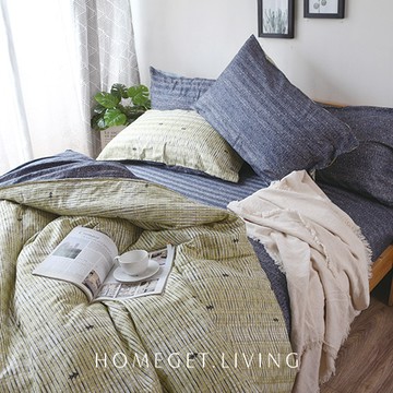 兩用被床包組 / 高織緹花織光棉 / 雙人特大6X7尺 / 抹茶時光