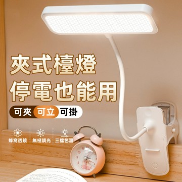 ✨台灣出貨✨夾式檯燈 LED檯燈 護眼檯燈 桌燈 書桌燈 夾式工作燈 夾燈 三色燈 無極調節 無藍光防近視 檯燈 學習燈
