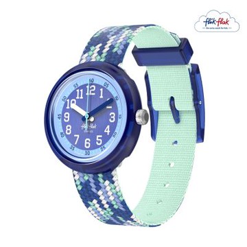 FlikFlak 兒童手錶 BRAID IN BLUE 兒童禮物/安全防水/瑞士製造 FPNP169 (31.85mm)