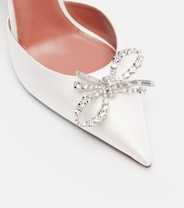 Amina Muaddi Rosie 95 satin slingback pumps