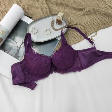 【曼黛瑪璉】深溝低脊心內衣 B-D罩杯(落暮紫)