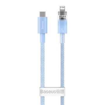 Baseus 倍思 Explorer 20W Type-C對8pin溫感變色快充傳輸線  藍色  1條  1m