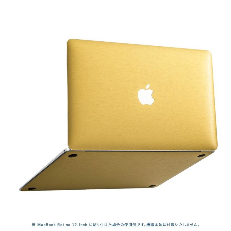 MacBook Air 13インチ スキンシール ケース 新型 M3 M2 M1 2024 2022 2021 フィルム wraplus ゴールドブラッシュメタル  | LINEショッピング