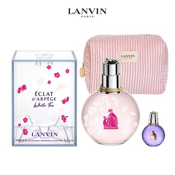 新品【LANVIN 浪凡】光韻白茶淡香精100ml(贈天鵝絨化妝包+小香乙瓶.附紙袋)快速出貨