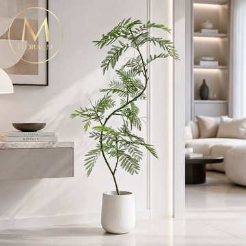 快速出貨🌳居家綠植美學【Floral M】夢想成真北歐森林藍花楹1.8公尺室內大型仿真植栽（贈送花盆）