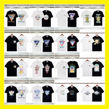 卡薩布蘭卡23春夏新款幻境之門星空城堡casa字母logo短袖情侶T恤