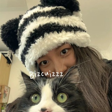 特賣🎀貓耳針織毛綫帽手工編織絨絨帽子材料包diy秋冬生日禮物送女朋友 diy手工材料包 毛線編織手作 送敎程包敎會 A8